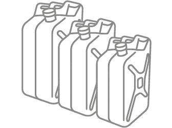 HDPE-Flasche in quadratischer Form