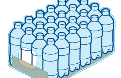 Embalagem com placa em U