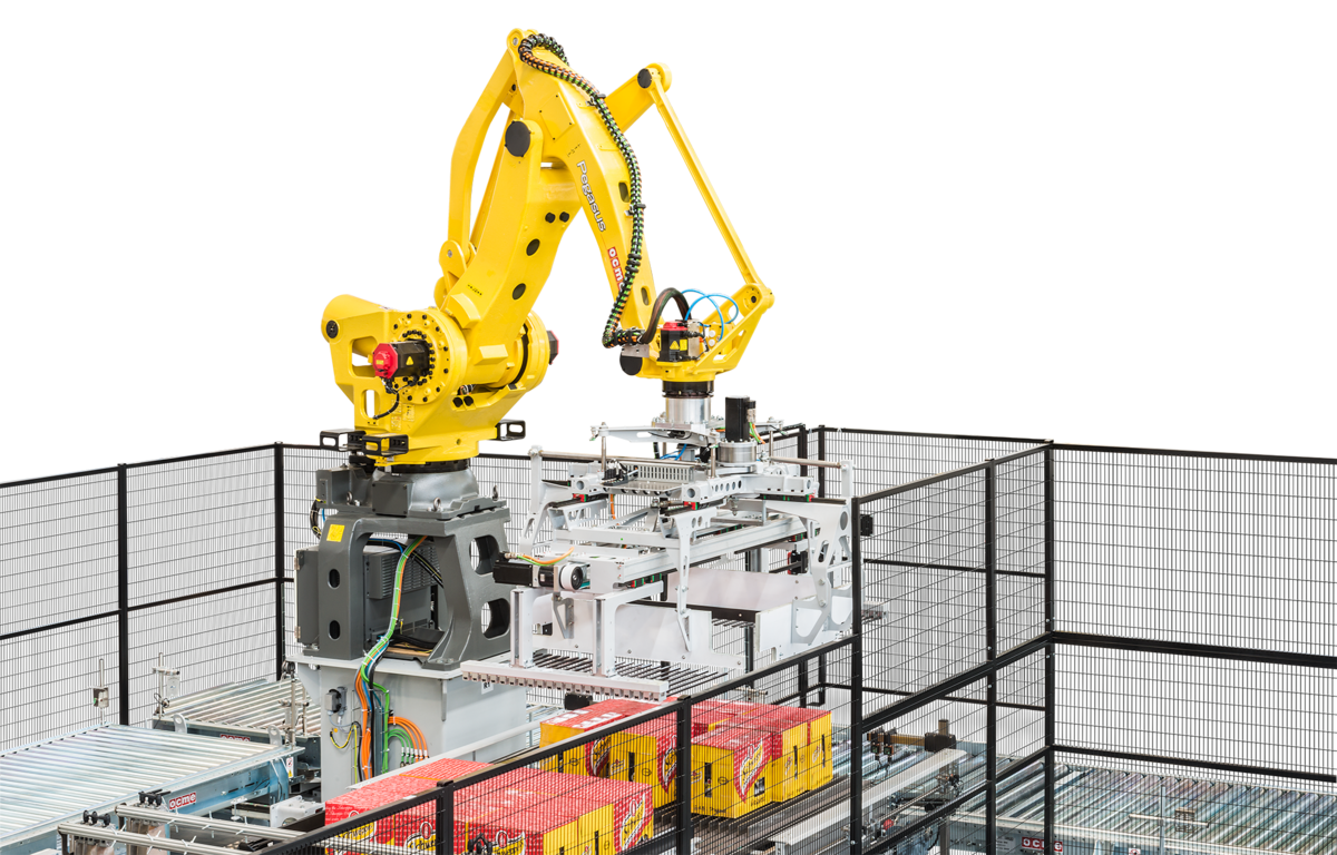 Pegasus - Robotic palletizer with layer gripper | OCME